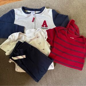 🦕 “A is for Awesome” Carter’s 4-Piece Toddler Set – Size 24M